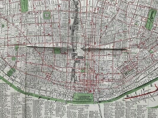 Vintage H.E. Gross Henry Emmett Map of Greater St. Louis Travel Road Map