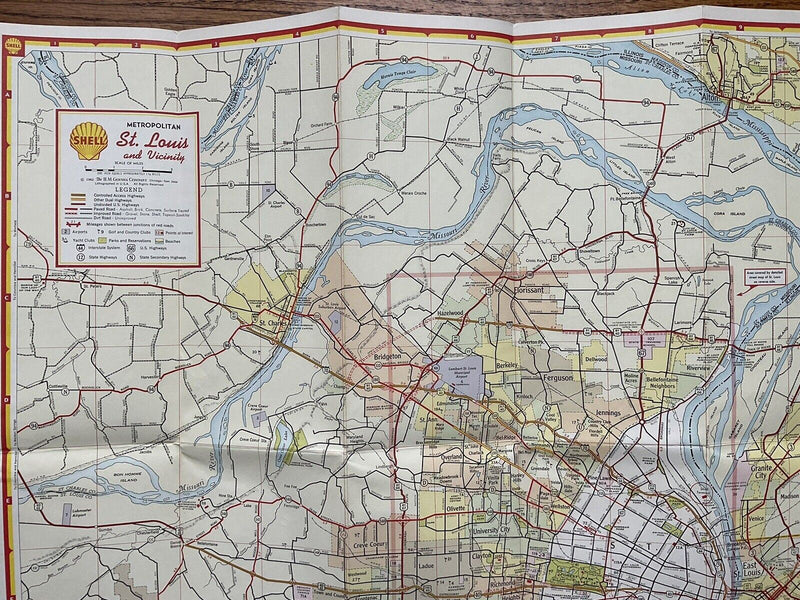 Load image into Gallery viewer, 1962 Shell St. Louis Missouri Transportation Travel Road Map
