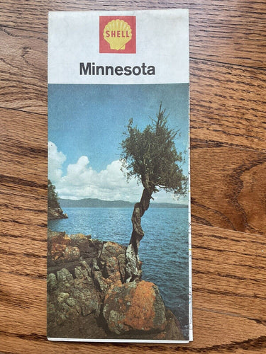 1965 Shell Oil Minnesota State Highway Transportation Travel Road Map