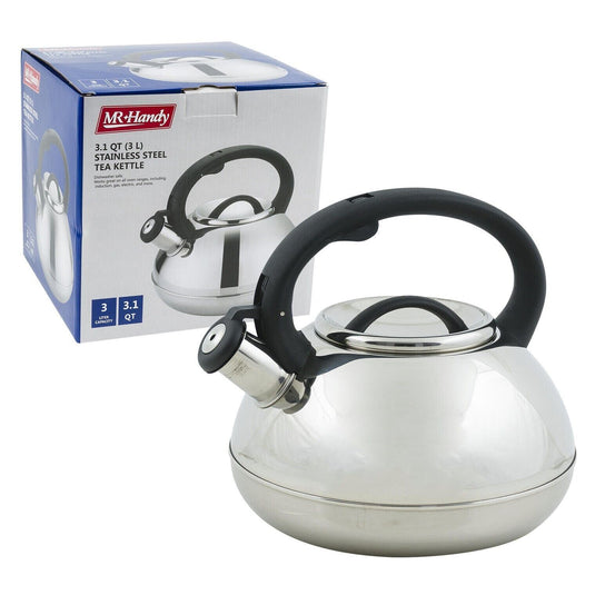 Tea Kettle Stainless Steel With Whistle Mirror Finish 3 Qt Teapot Lightweight