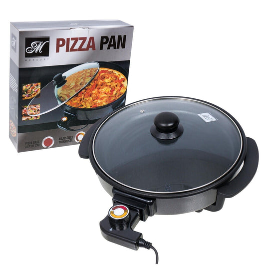 Electric Non-Stick Pizza Pan Skillet Indoor Grill Countertop Cooker Cookware