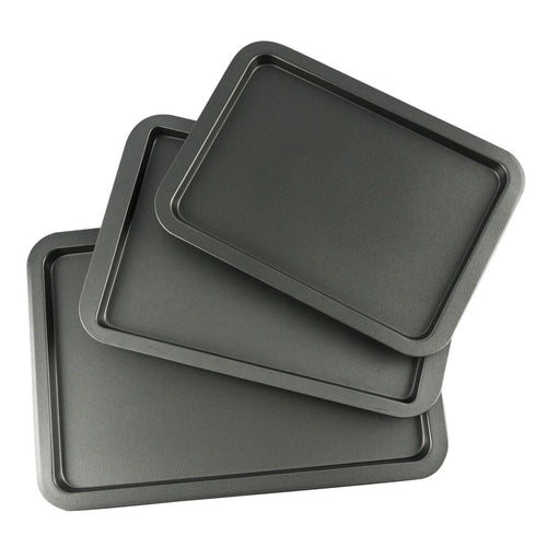 Rectangular Cookie Sheet Cookware Set of 3 Non-Stick by Gibson Home
