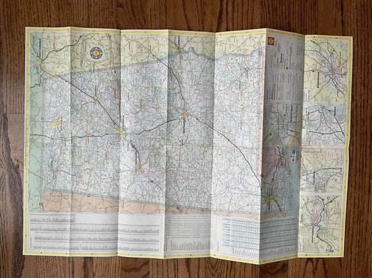 1968 Shell Oil Alabama State US Highway Transportation Travel Road Map