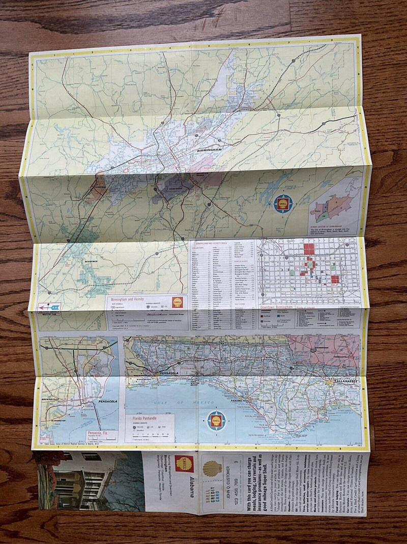 Load image into Gallery viewer, 1968 Shell Oil Alabama State US Highway Transportation Travel Road Map
