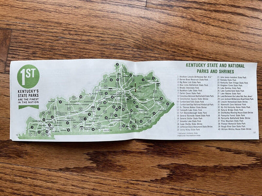1966 Official Kentucky Vacation Parks Information Booklet