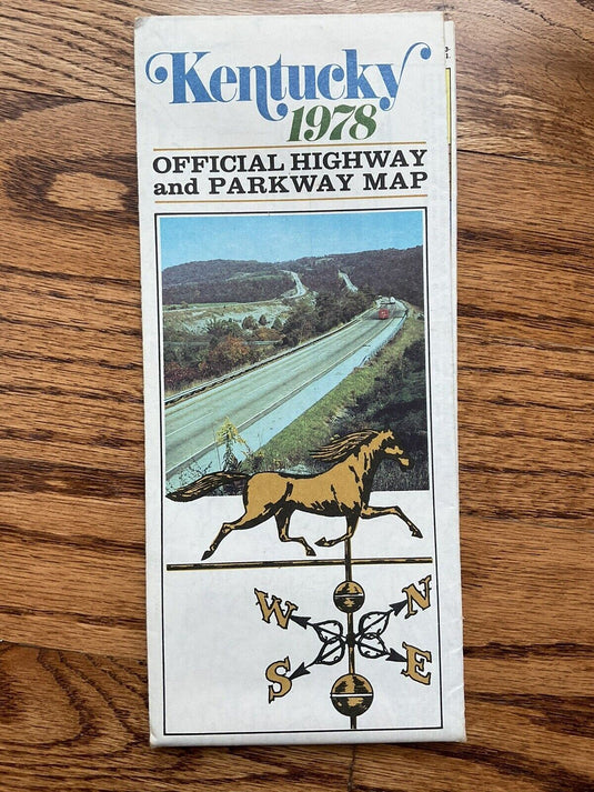 1978 Official Kentucky State US Highway Transportation Travel Road Map