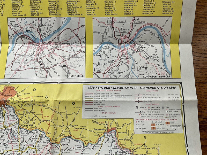 Load image into Gallery viewer, 1978 Official Kentucky State US Highway Transportation Travel Road Map
