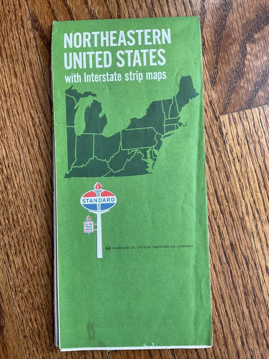 1970 Standard Oil Northeastern US Highway Transportation Travel Road Map