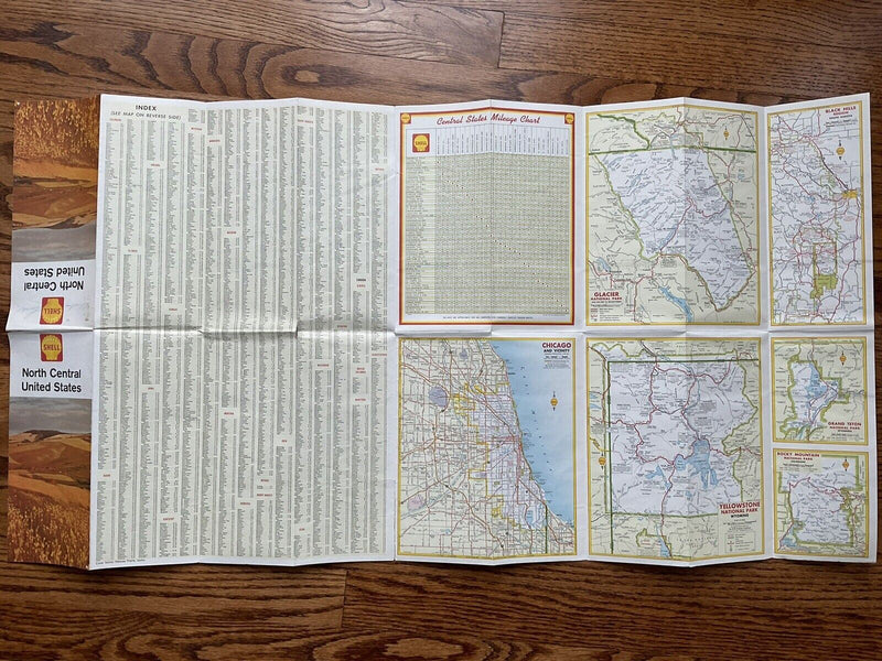 Load image into Gallery viewer, 1963 Shell North Central United States Highway Transportation Travel Road Map

