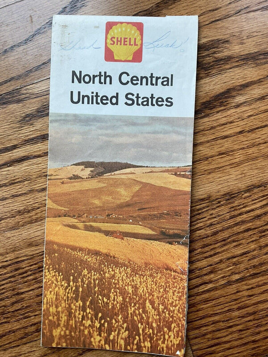 1963 Shell North Central United States Highway Transportation Travel Road Map