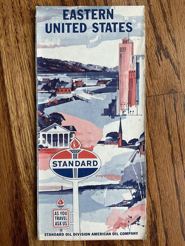 1963 Standard Oil Eastern United States Highway Transportation Travel Road Map