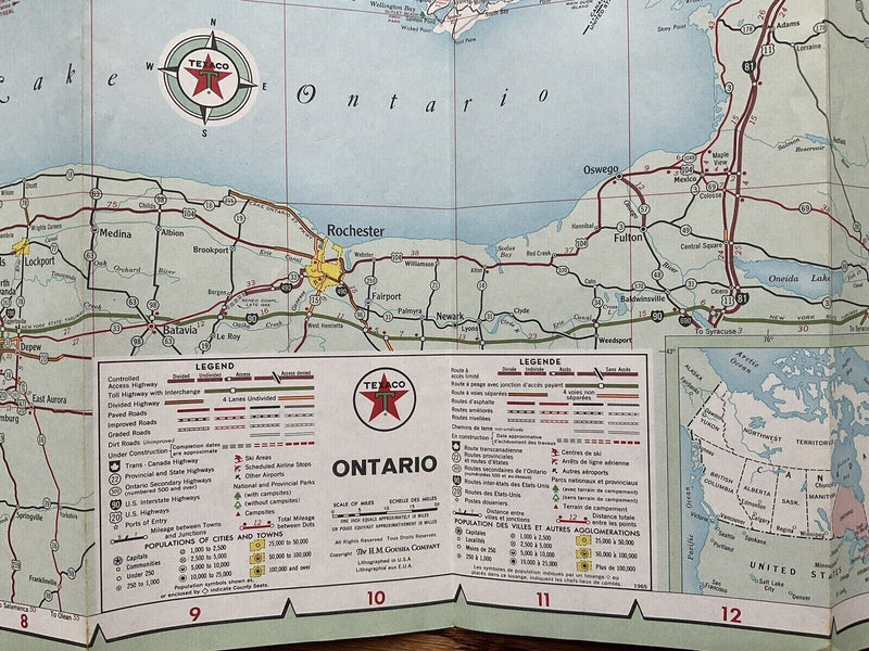 Load image into Gallery viewer, 1965 Texaco Ontario Canada Highway Transportation Travel Road Map
