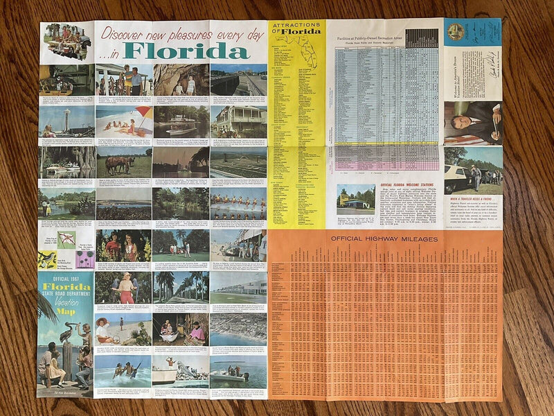 Load image into Gallery viewer, 1967 Official Florida Vacation State Road Department Travel Road Map
