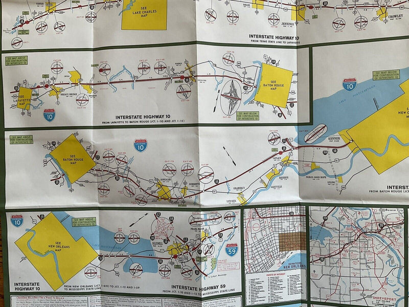 Load image into Gallery viewer, 1980s Official Louisiana State Highway Transportation Travel Road Map
