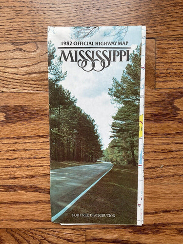 1982 Official Mississippi State Highway Transportation Travel Road Map