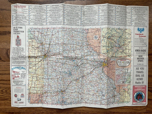 1968 Standard Oil Missouri State Highway Transportation Travel Road Map
