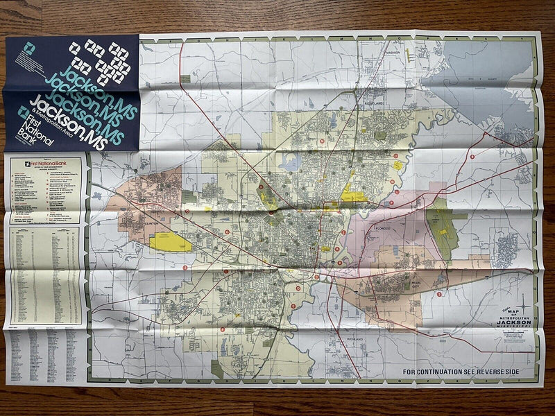 Load image into Gallery viewer, 1982 Jackson, Mississippi Travel Road Map
