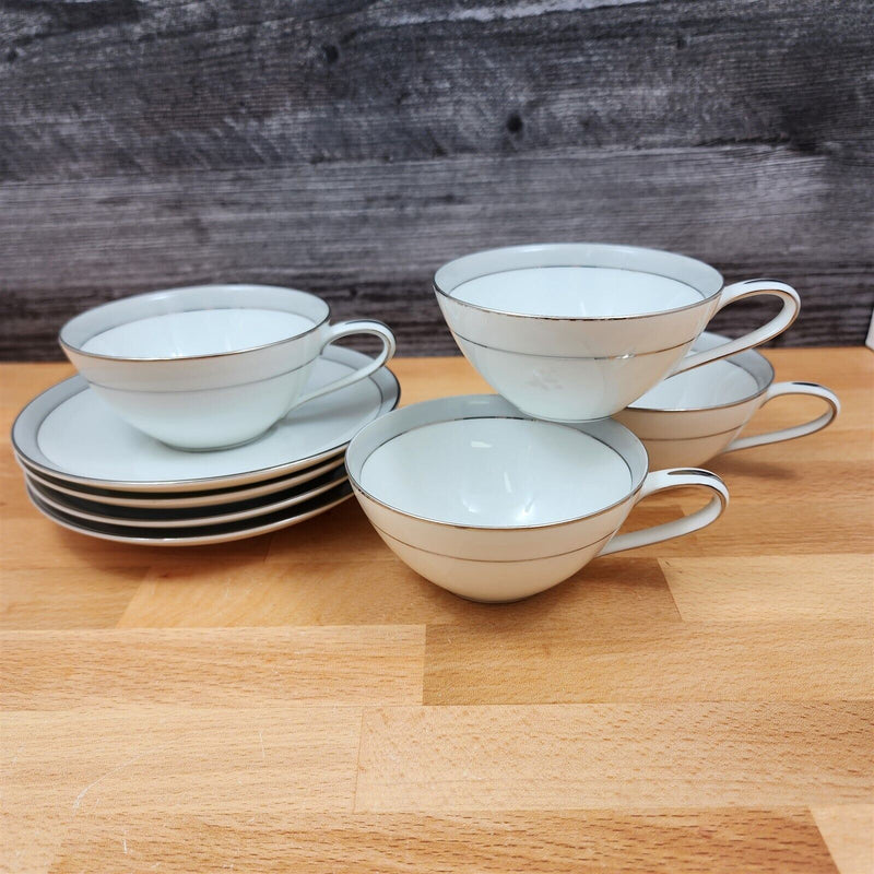 Load image into Gallery viewer, Noritake Grayson 5697 Set of 4 Flat Cup &amp; Saucer Japan Dinnerware
