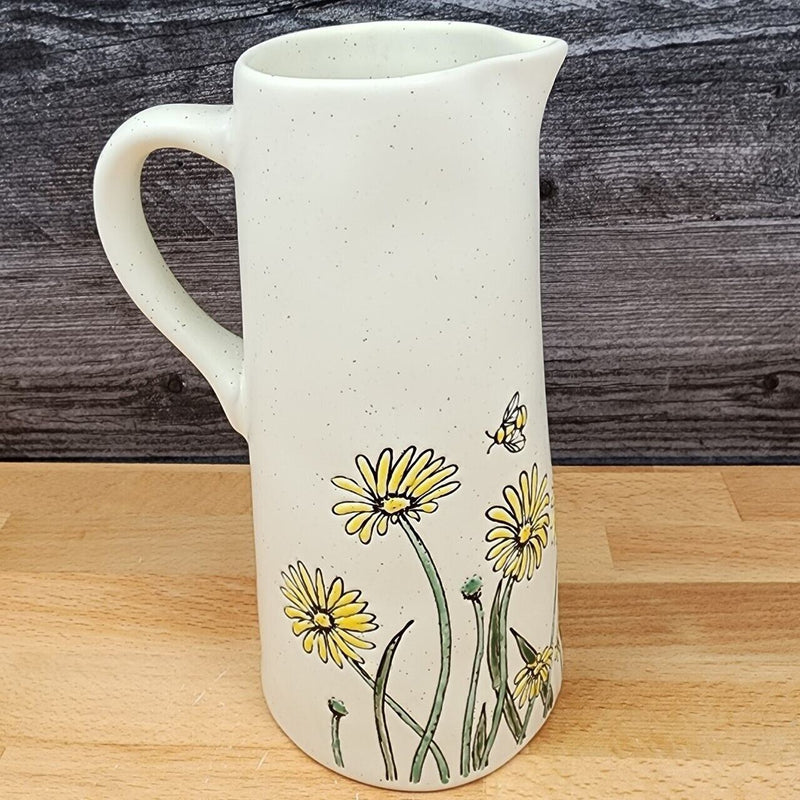 Load image into Gallery viewer, Summer Daisy with Bee&#39;s Embossed Pitcher Decorative Floral Home by Blue Sky
