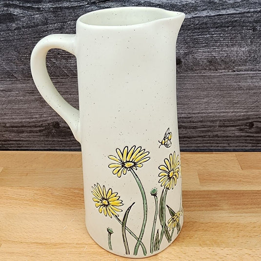 Summer Daisy with Bee's Embossed Pitcher Decorative Floral Home by Blue Sky