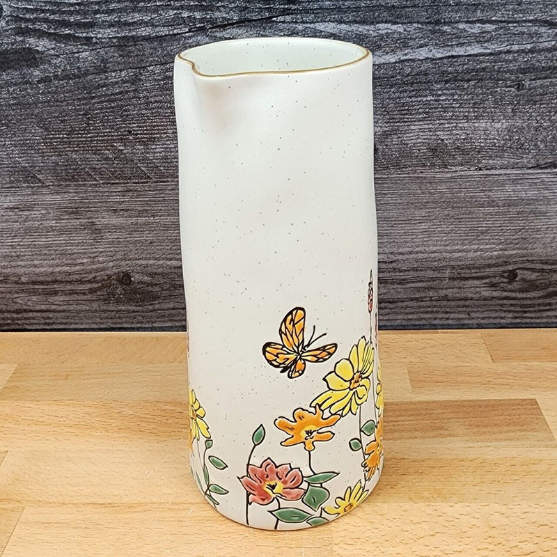 Load image into Gallery viewer, Summer Butterflies and Daisy Embossed Pitcher Decorative Floral Home by Blue Sky
