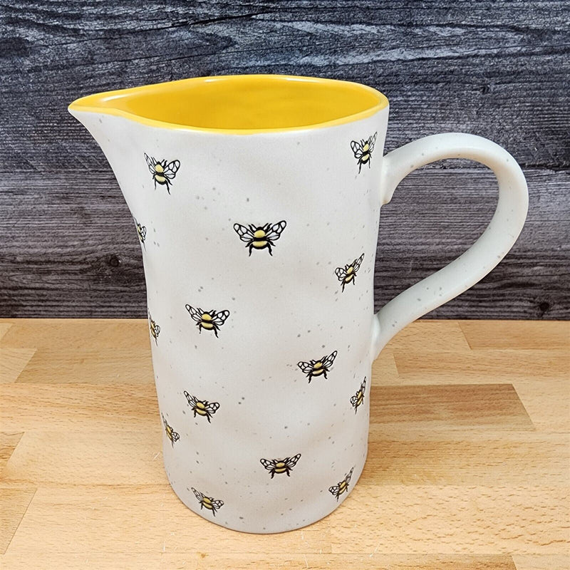 Load image into Gallery viewer, Honey Bee Embossed Pitcher Decorative Home Canister by Blue Sky
