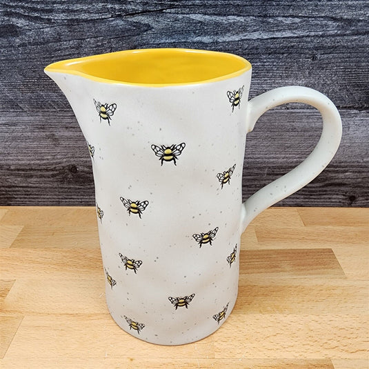 Honey Bee Embossed Pitcher Decorative Home Canister by Blue Sky