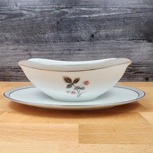 Gravy Boat with Attached Underplate by Noritake Japan Grayson 5697