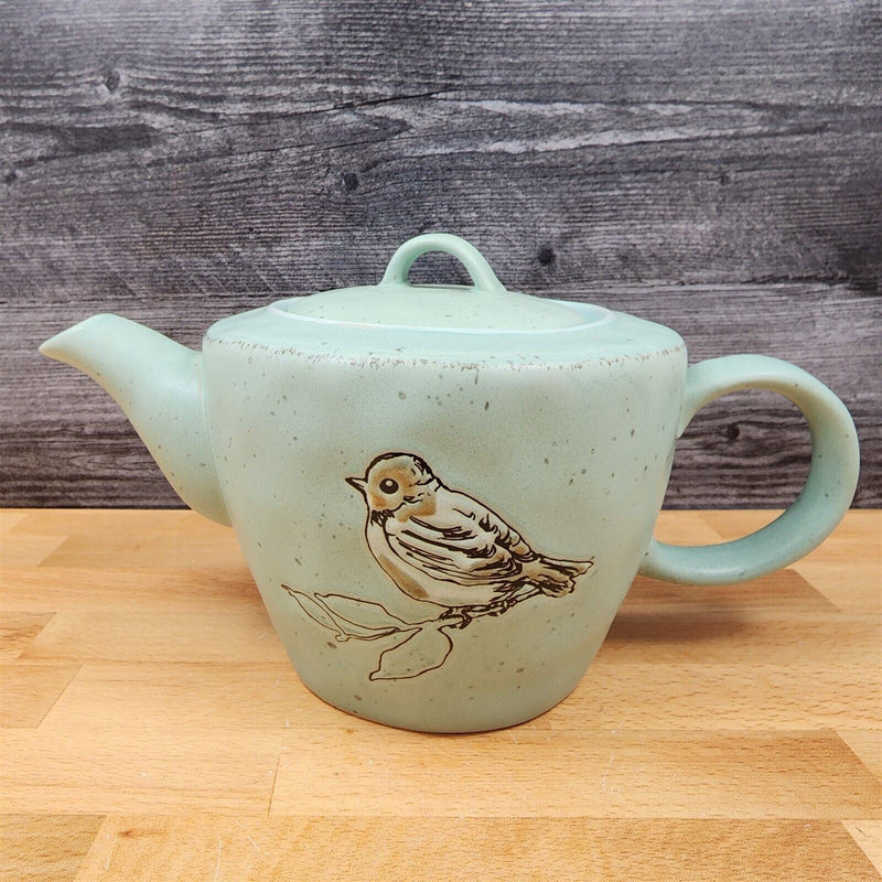 Load image into Gallery viewer, Bird Embossed Teapot Animal Ceramics Collectable Décor Tea Pot by Blue Sky
