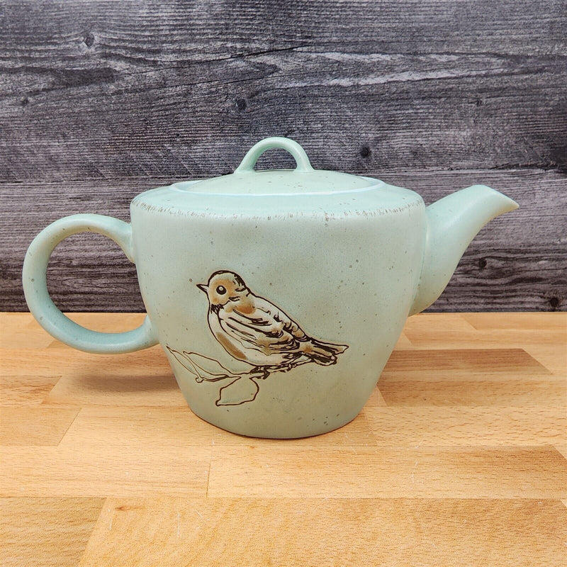Load image into Gallery viewer, Bird Embossed Teapot Animal Ceramics Collectable Décor Tea Pot by Blue Sky
