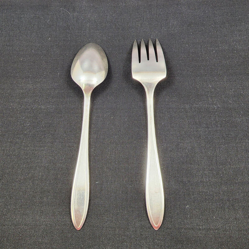 Load image into Gallery viewer, Oneida Community 1917 Adam Silverplate Meat Fork and Table Spoon Server
