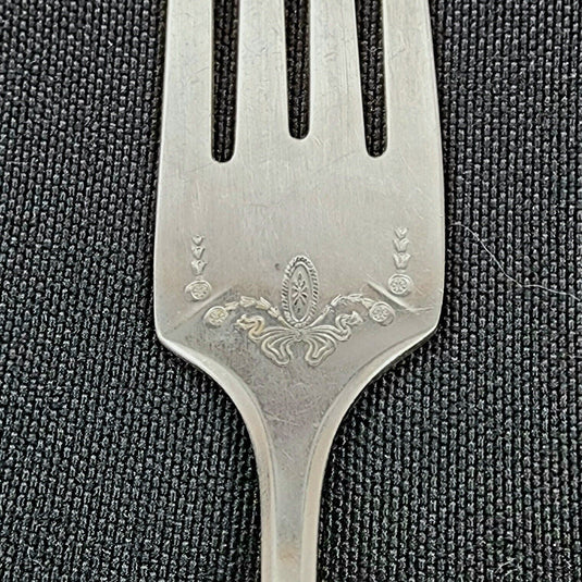Oneida Community 1917 Adam Silverplate Meat Fork and Table Spoon Server