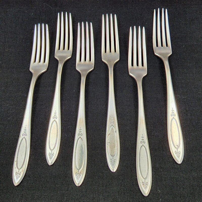 Load image into Gallery viewer, Oneida Community 1917 Adam Set Of 6 Silverplate Dinner Forks
