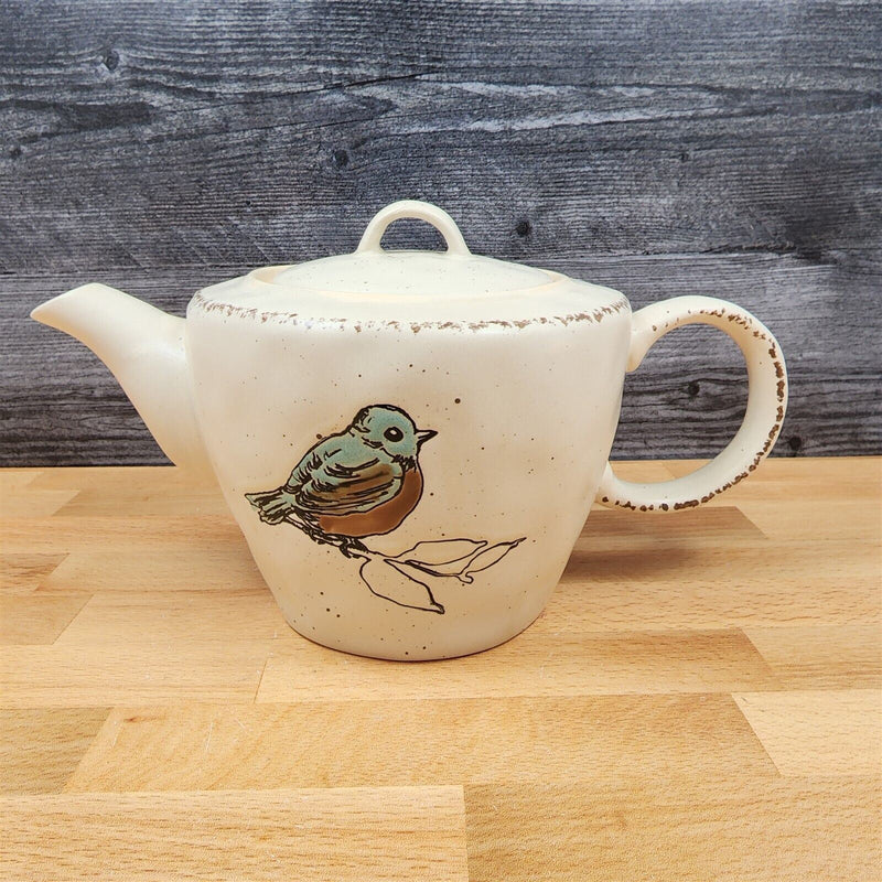 Load image into Gallery viewer, Embossed Bird Teapot Ceramics Animal Tea Pot Décor Collectable by Blue Sky
