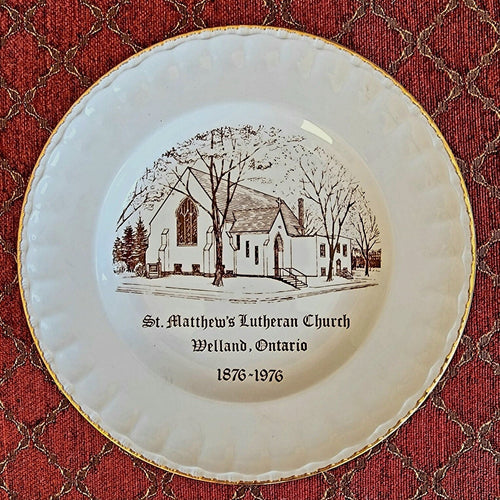 St. Matthew's Evangelical Lutheran Church, Welland Ontario Canada Plate