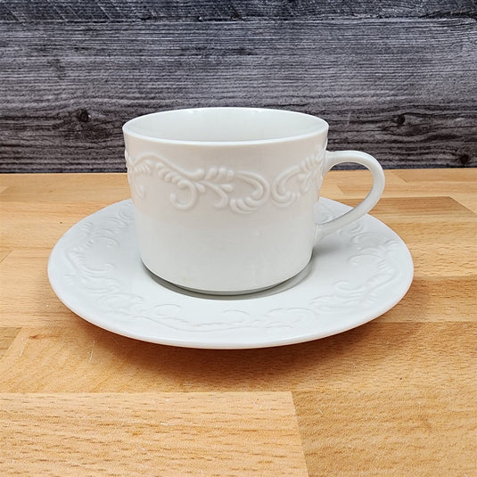 Pfaltzgraff Charlotte Set of 4 Cup and Saucer Coffee Mug Dinnerware Tableware