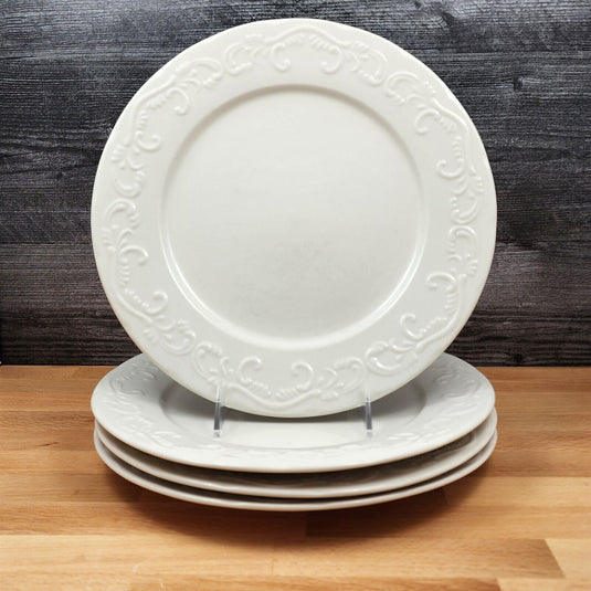 Pfaltzgraff Charlotte 4 Piece Dinner Plate 10” 27cm White Tableware Dinnerware