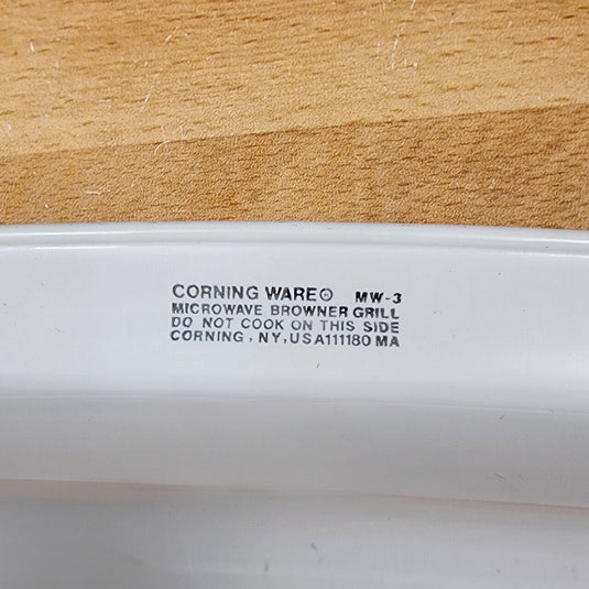 Corning Ware Glass Microwave Browning Tray Browner Grill 11 3/4" X 14 1/4" Mw-3