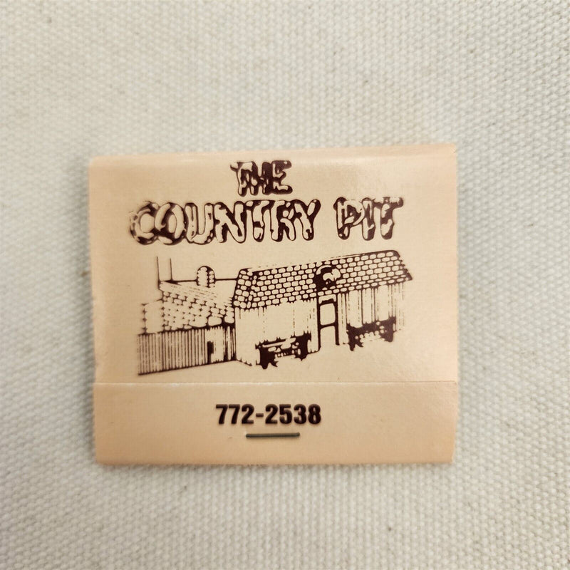 Load image into Gallery viewer, The Country Pit Restaurant Matchbook Louisville Kentucky Unstruck
