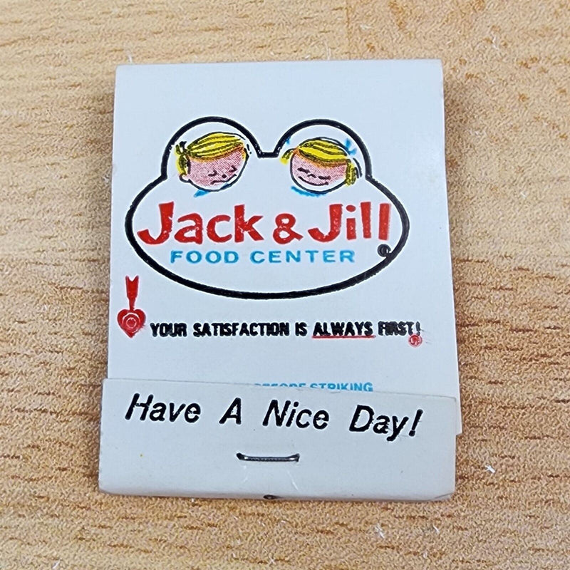 Load image into Gallery viewer, Jack and Jill Food Center Grocery Matchbook Unstruck
