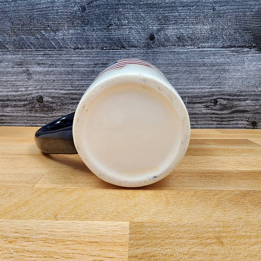 Coffee Mug Red and White Heart Flag 16oz 473ml Ceramic Tea Cup