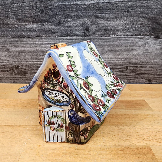 Kitty House Tealight Candle Holder Blue Skies By Blue Sky Clayworks