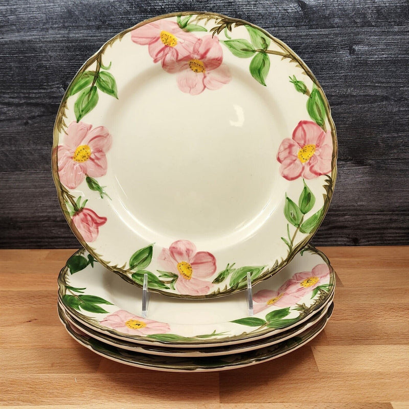 Load image into Gallery viewer, Franciscan Desert Rose 10&quot; Dinner Plates Set of 4 Earthenware USA 1978 Stamp
