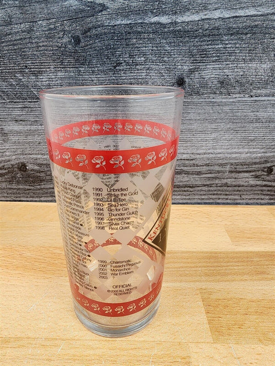 2003 Kentucky Derby 129 Mint Julep Beverage Glass, Winner Funny Cide 1932 Error