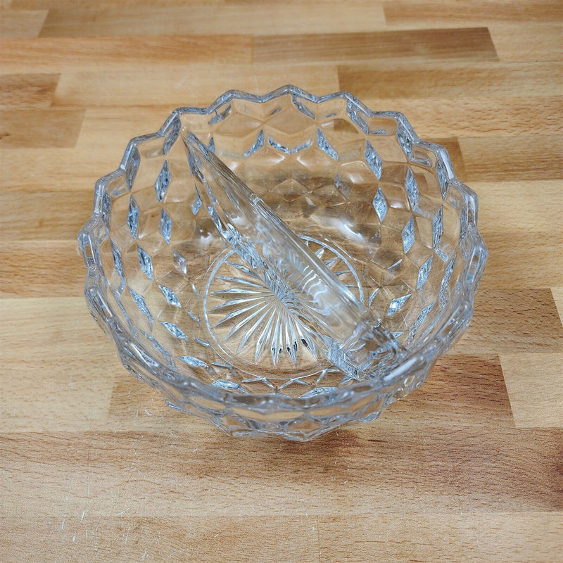 Load image into Gallery viewer, Fostoria American Cubist Clear Glass Round Mayonnaise Bowl 6.5 Stem 2056
