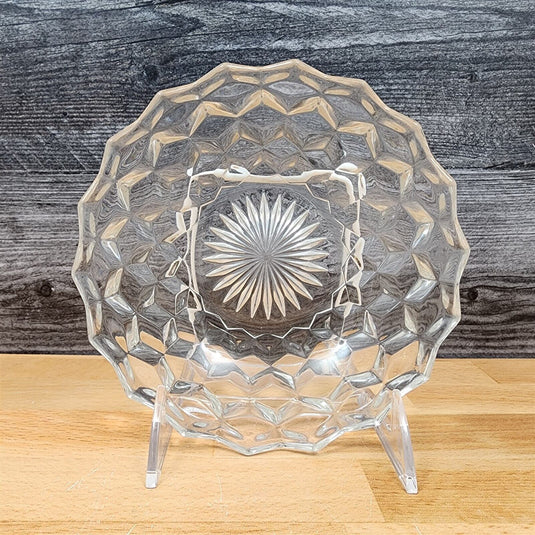 Fostoria American Cubist Clear Glass Round Flared Bowl 6.5 Stem 2056