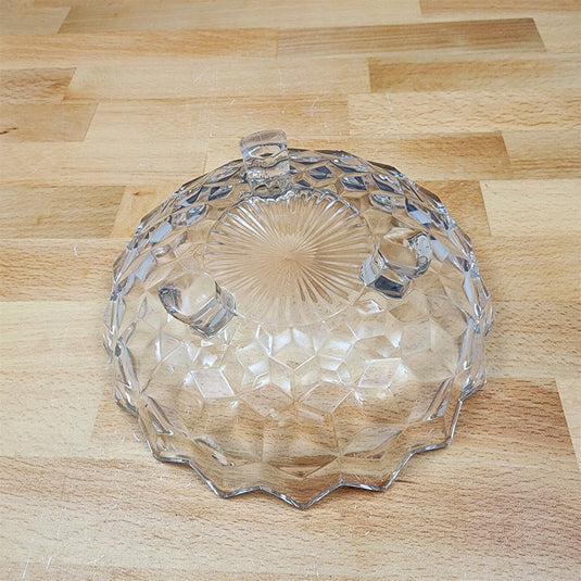 Fostoria American Cubist Clear Glass Round Bon Bon Bowl 7" Stem 2056