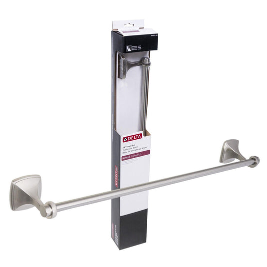 Delta Brushed Nickel Finish Towel Bar 24" Amaya Collection