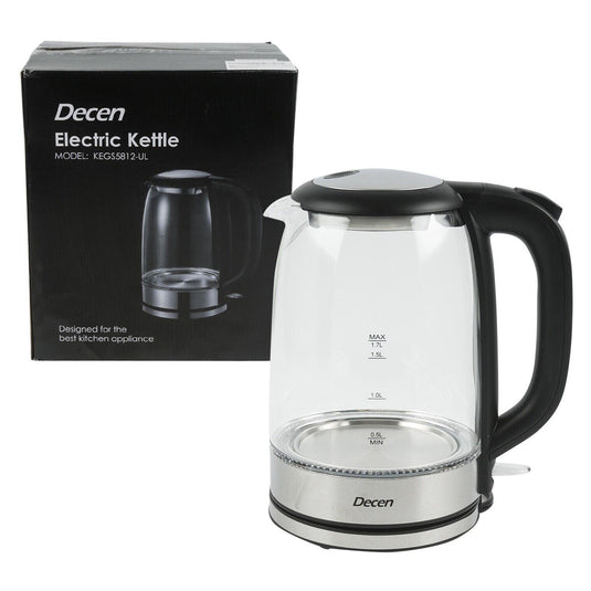 Tea Kettle Electric Stainless Steel by Decen Holds 1.7qt (57oz) Teapot