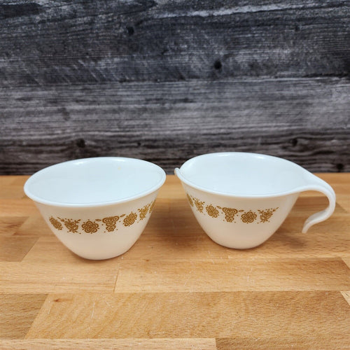 Corelle Corning Butterfly Gold Set of Creamer and Sugar Bowl
